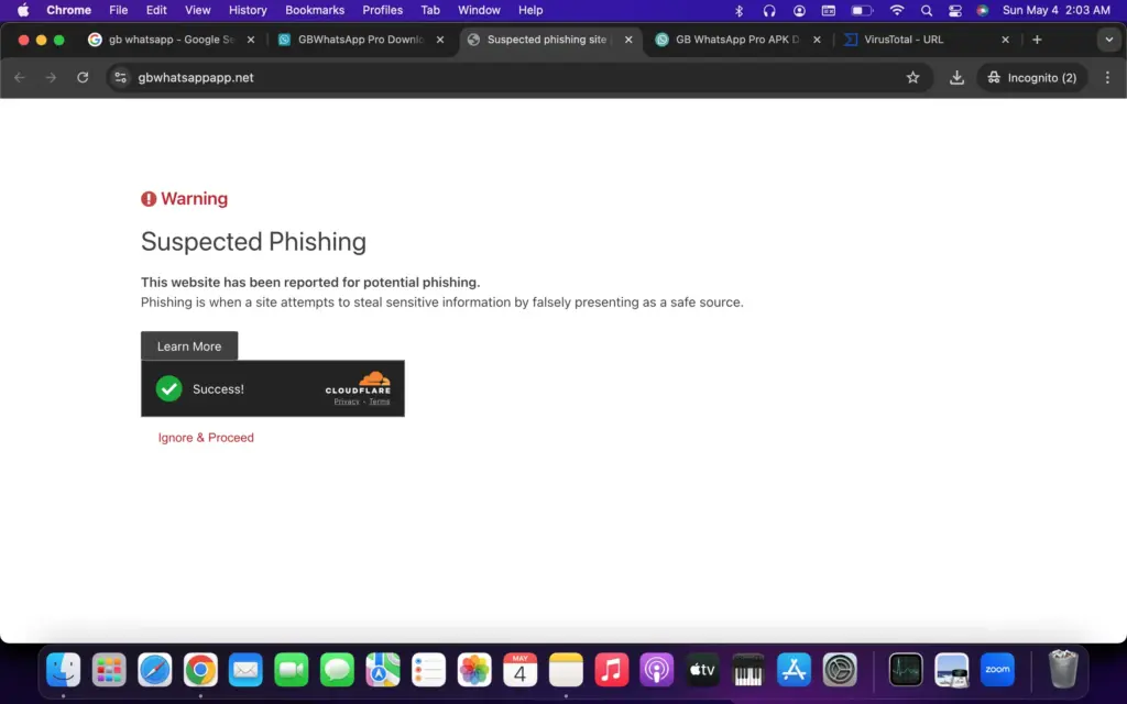 oh my god 2nd ranking website is suspected phising